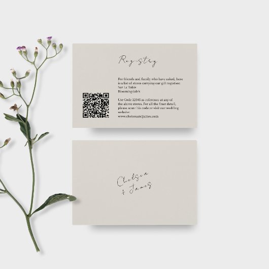 Dove Grey | Carte de boîtier du Registre Mariage Q