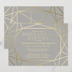 Dove Grey & Gold Verfijnd repetitie diner Kaart