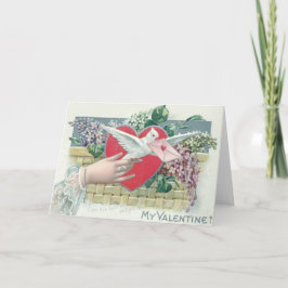 Dove Heart Forget-Me-Not Valentijn Feestdagen Kaart