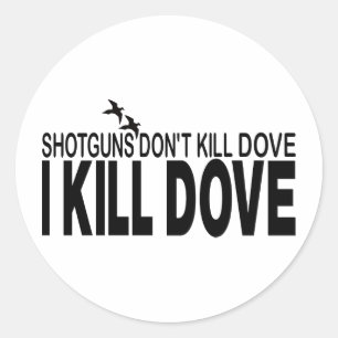 DOVE HUNTING RONDE STICKER