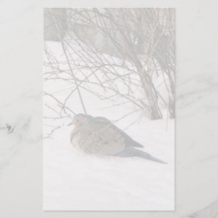 Dove in de sneeuwbakkerij briefpapier