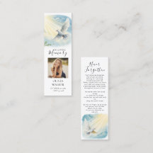 Dove in Sunlight Funeral Keepsake Bladwijzer