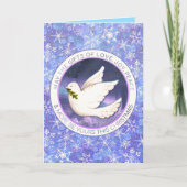 Dove kerstkaart met liefde, Joy Peace Greeting Feestdagen Kaart (Voorkant)