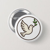 Dove Line-Art Button (Voorkant /achterkant)