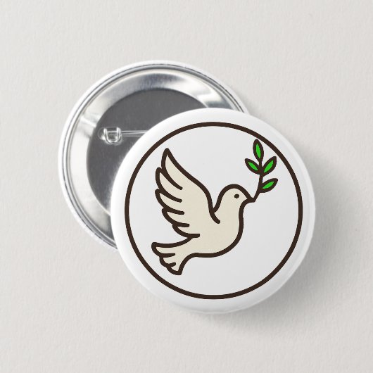 Dove Line-Art Button  (Voorkant /achterkant)