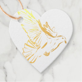 Dove Love Gold Hart Cadeautag Bedankjes Labels