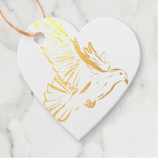 Dove Love Gold Hart Cadeautag Bedankjes Labels