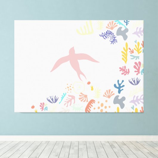 Dove Matisse Art Elements Canvas Afdruk (Insitu (Houten vloer))