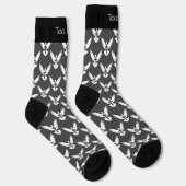 Dove met Cross Pattern Socks Sokken (Rechts)