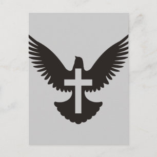 Dove met kruis briefkaart