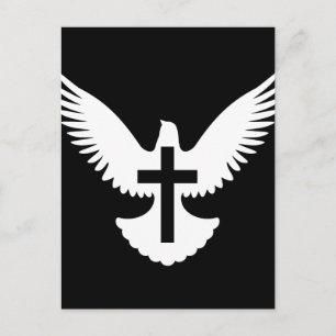 Dove met kruis briefkaart
