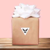 Dove met kruis driehoek sticker