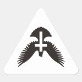 Dove met kruis driehoek sticker (Voorkant)