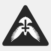 Dove met kruis driehoek sticker (Voorkant)