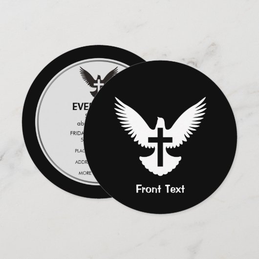 Dove met kruis kaart (Voorkant / Achterkant)