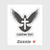 Dove met kruis sticker (Vel)