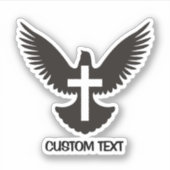 Dove met kruis sticker (Voorkant)