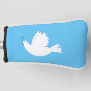 Dove met olijftak golfheadcover