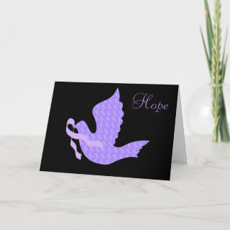 Dove of Hope Periwinkle Ribbon - Stomach Cancer Feestdagen Kaart