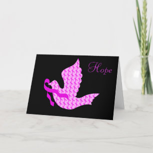 Dove of Hope Pink Ribbon - Breast Cancer Feestdagen Kaart