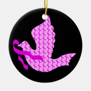Dove of Hope Pink Ribbon - Breast Cancer Keramisch Ornament