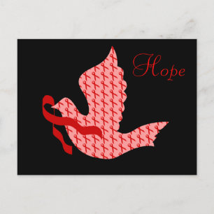 Dove of Hope Red Ribbon - AIDS & HIV Briefkaart