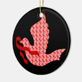 Dove of Hope Red Ribbon - AIDS & HIV Keramisch Ornament (Links)