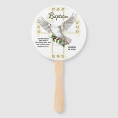 Dove of Peace Baptisme Handwaaier (Achterkant)