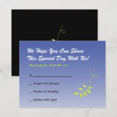 Dove of Peace Bat Mitzwa Uitnodiging ANTWOORD (Voorkant / Achterkant)