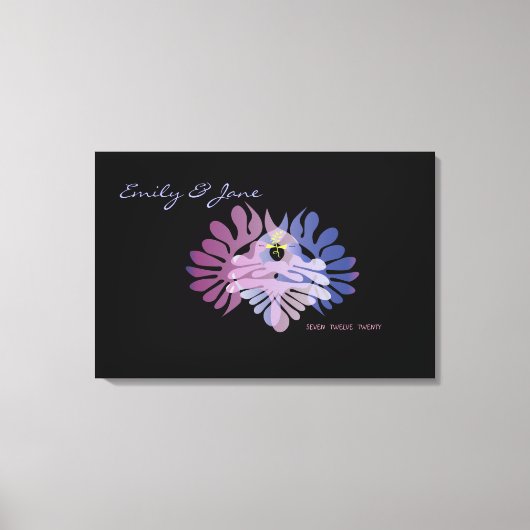 Dove of Peace B'nai Bat Mitzvah Sign In Board Canvas Afdruk (Voorkant)