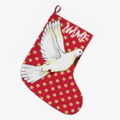 DOVE OF PEACE Christmas Stocking  NAAM Grote Kerstsok (Voorkant (Hangend))