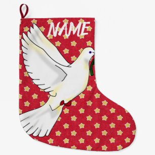 DOVE OF PEACE Christmas Stocking NAAM Grote Kerstsok
