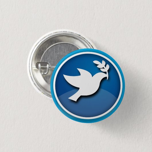 Dove of Peace Design - Ronde Button 3,2 Cm (Voorkant /achterkant)