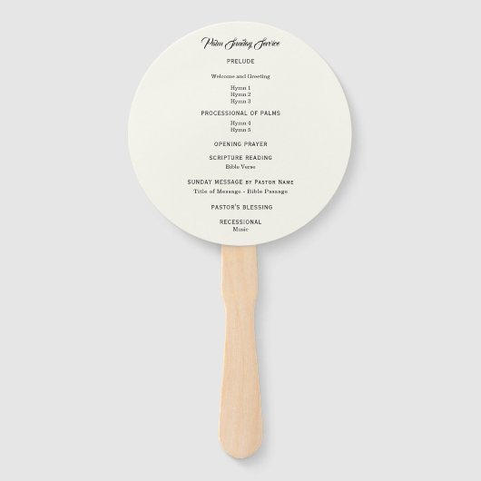 Dove of Peace Easter Program Hand Fan Handwaaier (Achterkant)