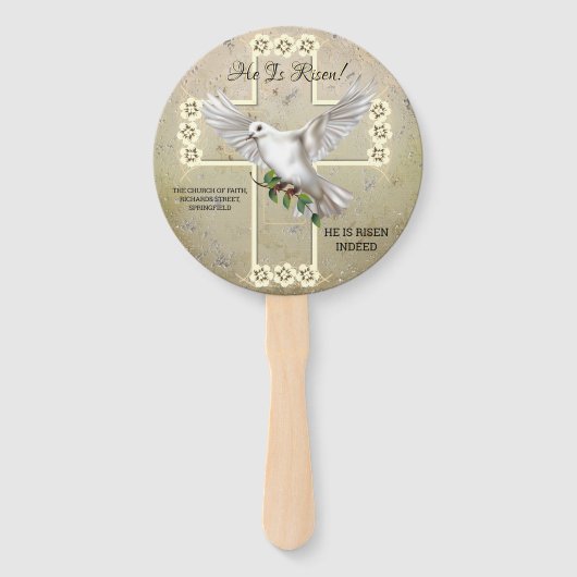 Dove of Peace Easter Program Hand Fan Handwaaier (Voorkant)