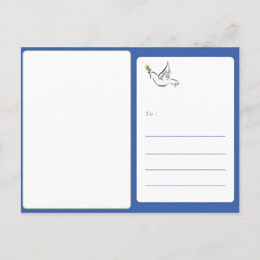 Dove of Peace faire-part et sauver la date (Dos)