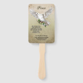 Dove of Peace Gepersonaliseerd Schrift Verse Progr Handwaaier (Voorkant)
