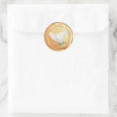 Dove of Peace Gold Wax Seal Ronde Sticker (Tas)