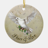 Dove of Peace Keramisch Ornament (Voorkant)