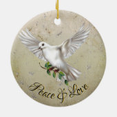 Dove of Peace Keramisch Ornament (Achterkant)