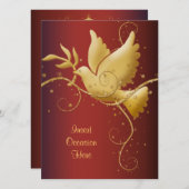 Dove of peace Kerstmis Kaart (Voorkant / Achterkant)