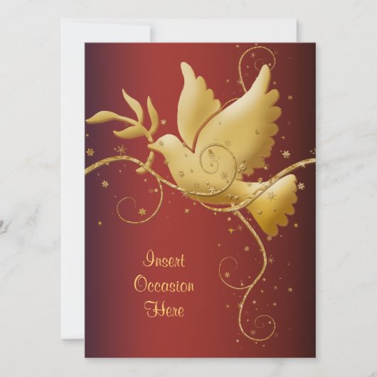 Dove of peace Kerstmis Kaart (Voorkant)