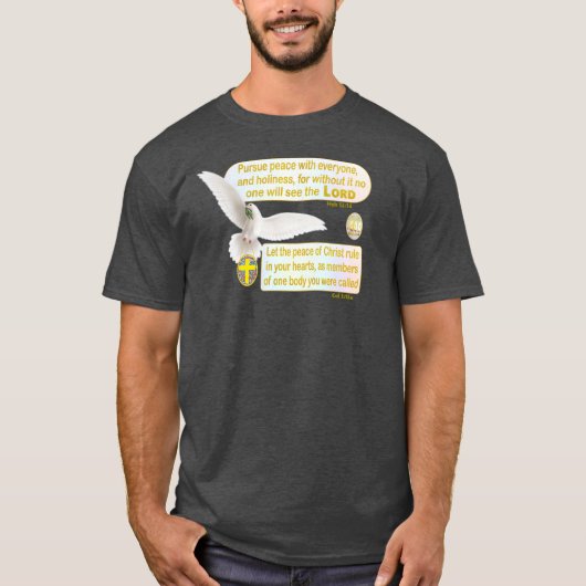 Dove of Peace (met weburl) T-shirt (Voorkant)