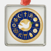 Dove of Peace Metalen Ornament (Voorkant)