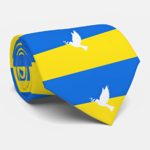 Dove of Peace - Oekraïense vlag - vrijheid - vrede Stropdas