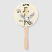 Dove of Peace Order of Service Baptismal Handwaaier (Voorkant)