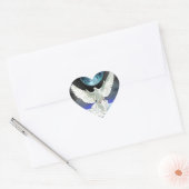 Dove of Peace over Earth from Space Hart Sticker (Envelop)