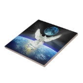 Dove of Peace over Earth from Space Tegeltje (Zijkant)