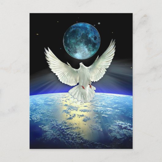 Dove of Peace over Planet Earth Briefkaart (Voorkant)
