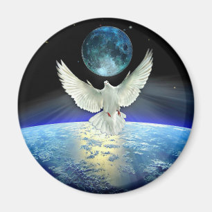Dove of Peace over Planet Earth Magneet